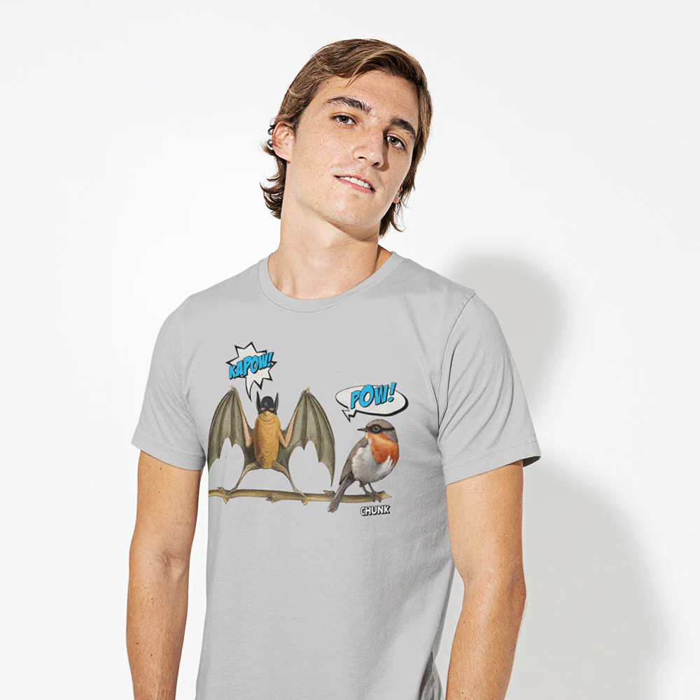 Bat And Robin Light Grey T-Shirt - Image 2
