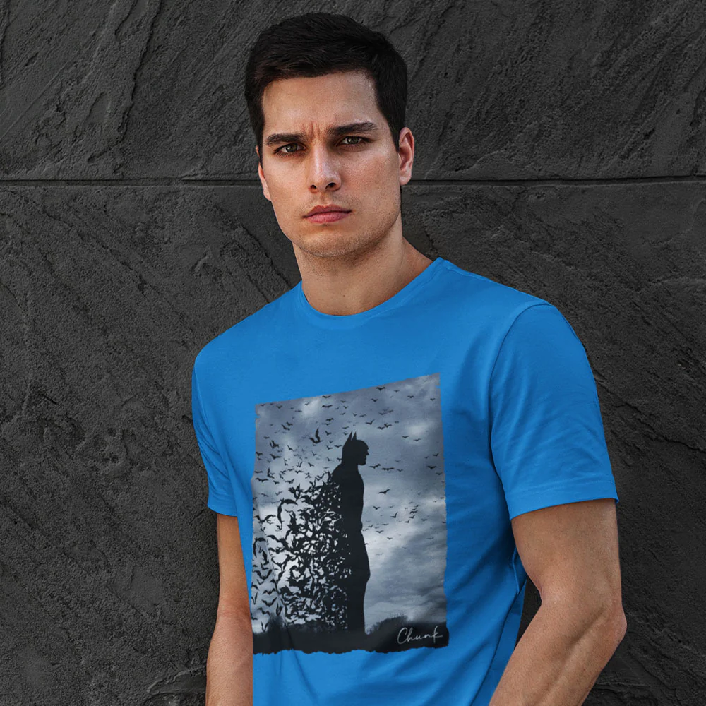 Bats Bright Blue T-Shirt - Image 2