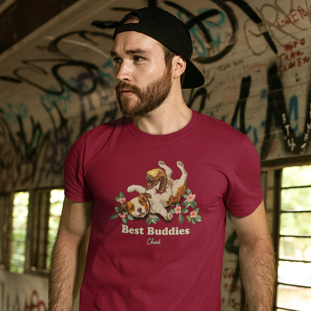 Best Buddies Cherry Red  T-Shirt - Image 2