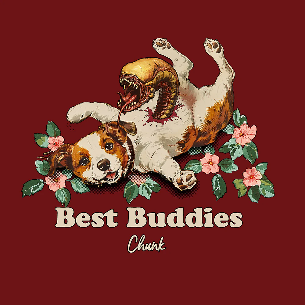 Best Buddies Cherry Red  T-Shirt - Image 3