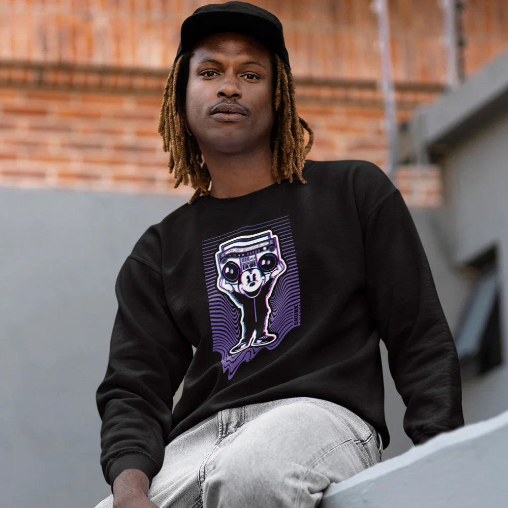Boombox Black Sweatshirt - Image 2
