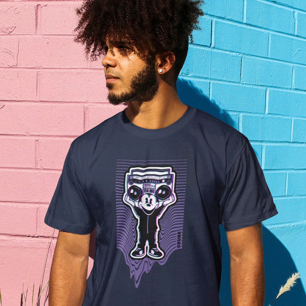 Boombox French Navy T-Shirt - Image 2