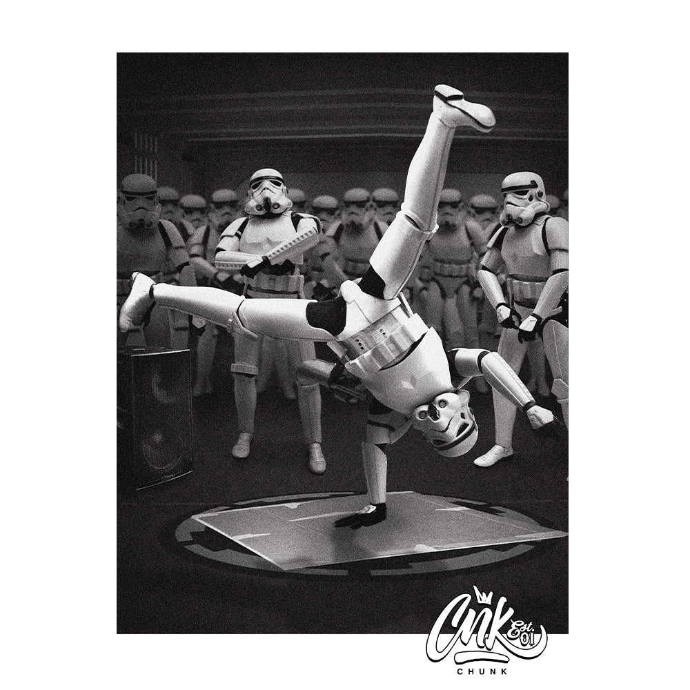 Breakdancing Trooper White T-Shirt - Image 2