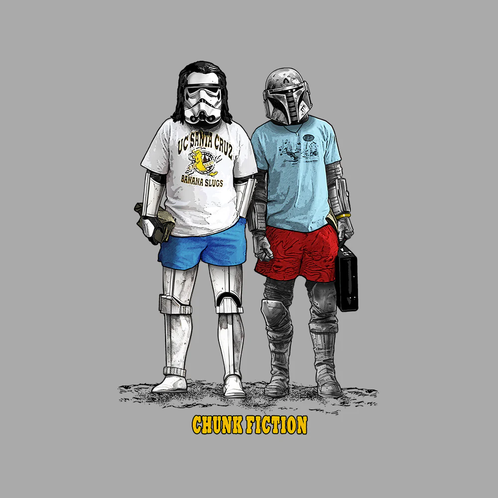 Chunk Fiction Light Grey T-Shirt - Image 3
