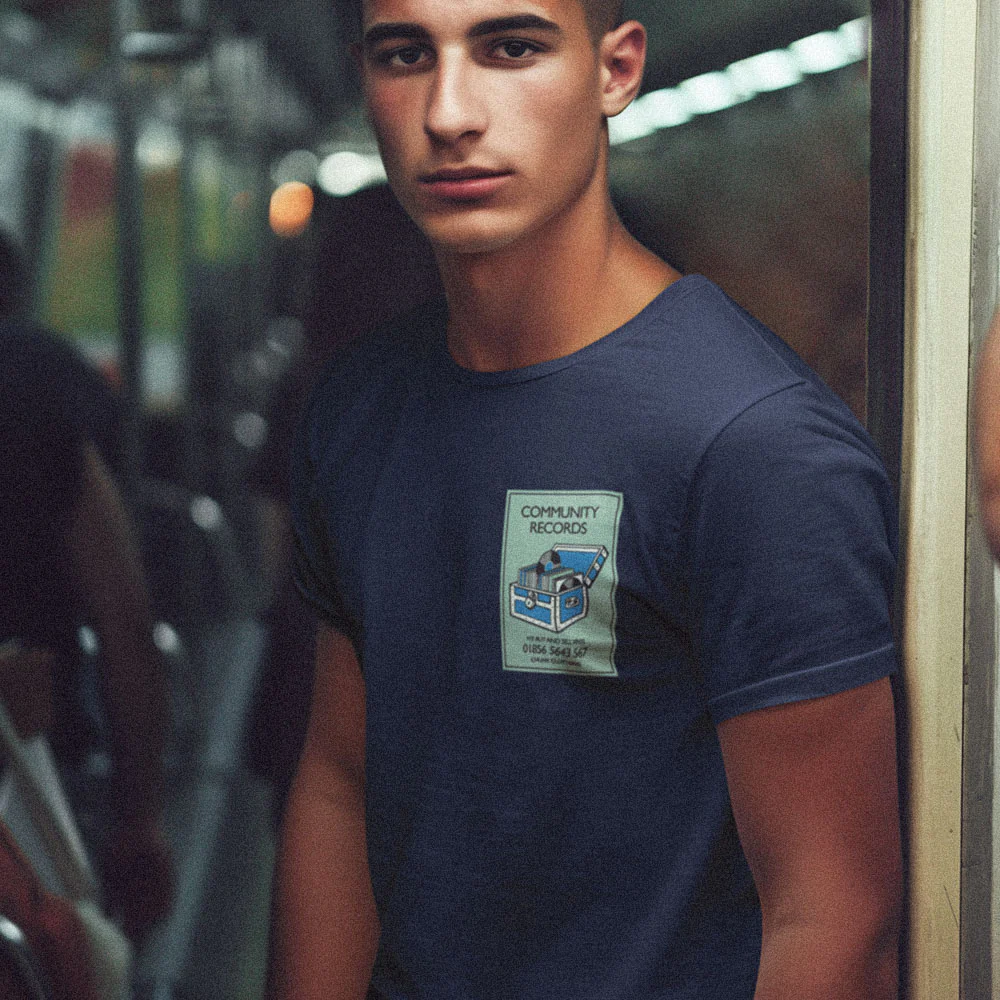 Community Records Navy T-Shirt - Image 5