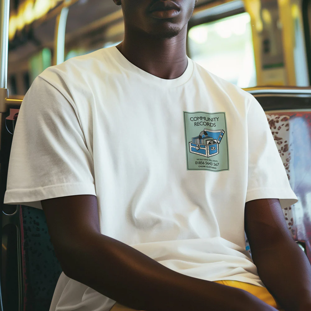 Community Records White T-Shirt - Image 5