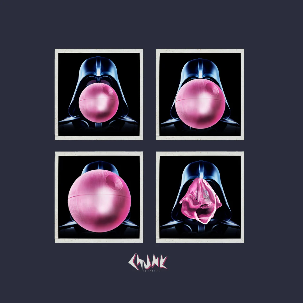 Dark Bubble Navy T-Shirt - Image 3