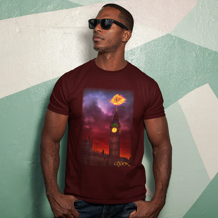 Dark Eye Burgundy T-Shirt - Image 2