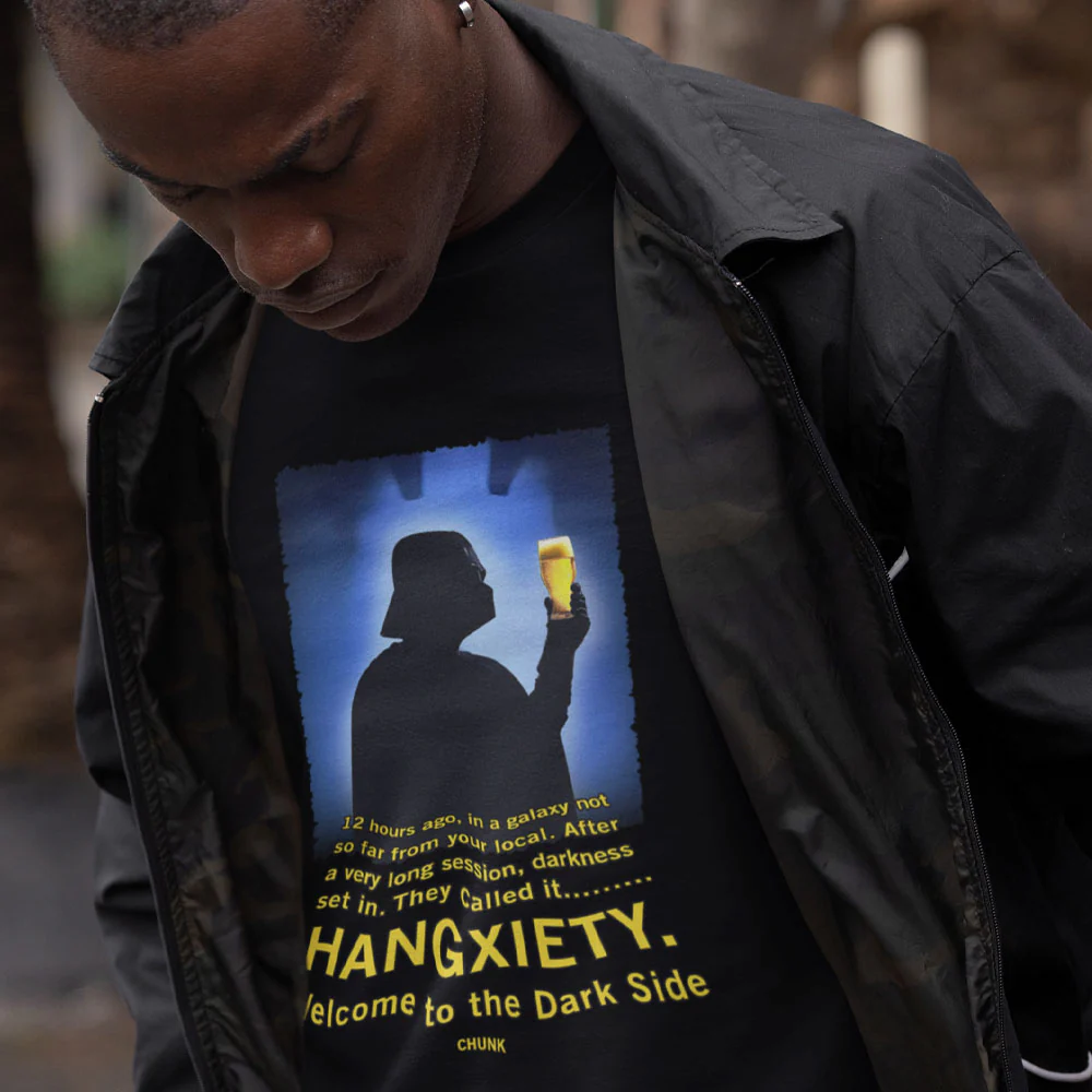 Dark Side Hangxiety Black T-Shirt - Image 2