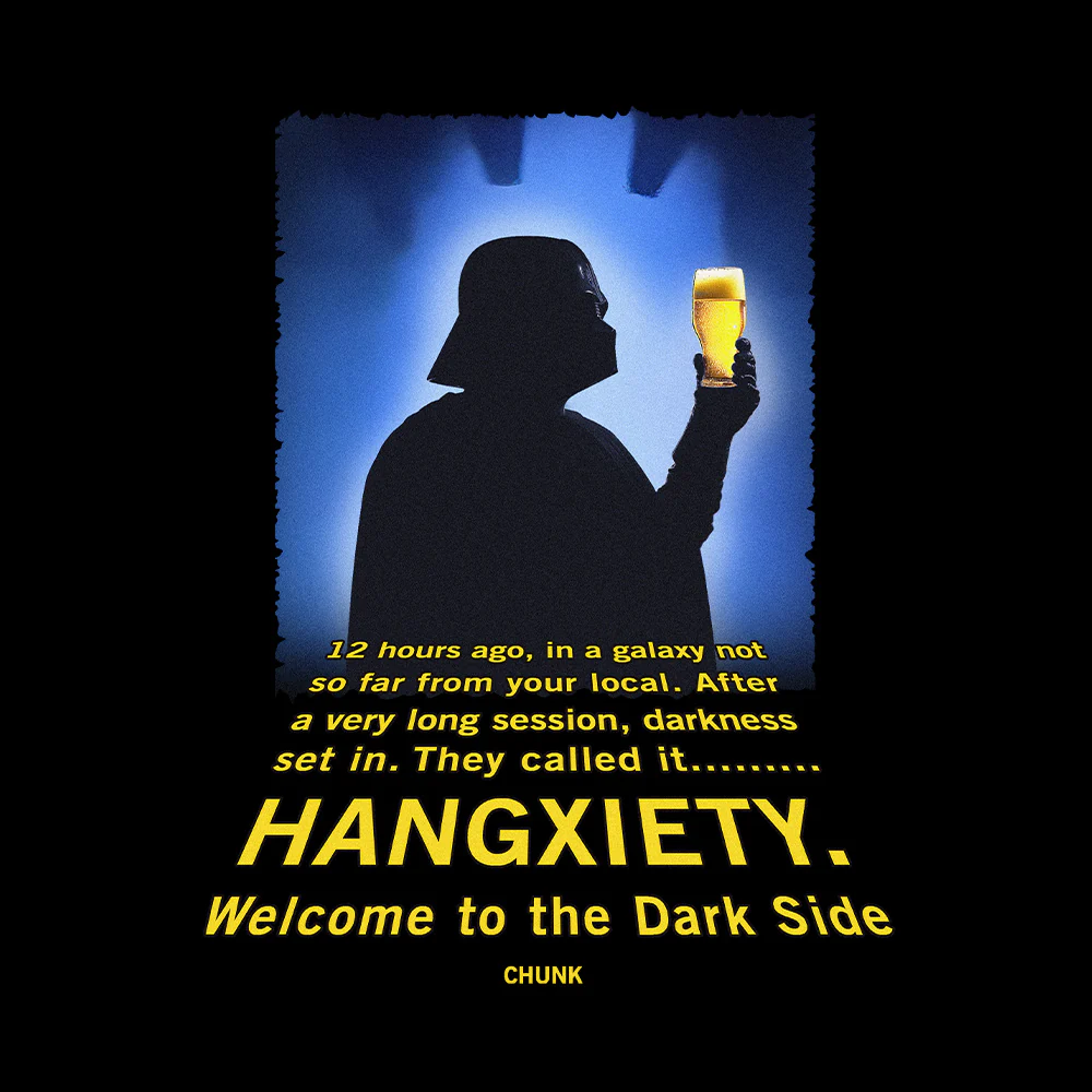 Dark Side Hangxiety Black T-Shirt - Image 3