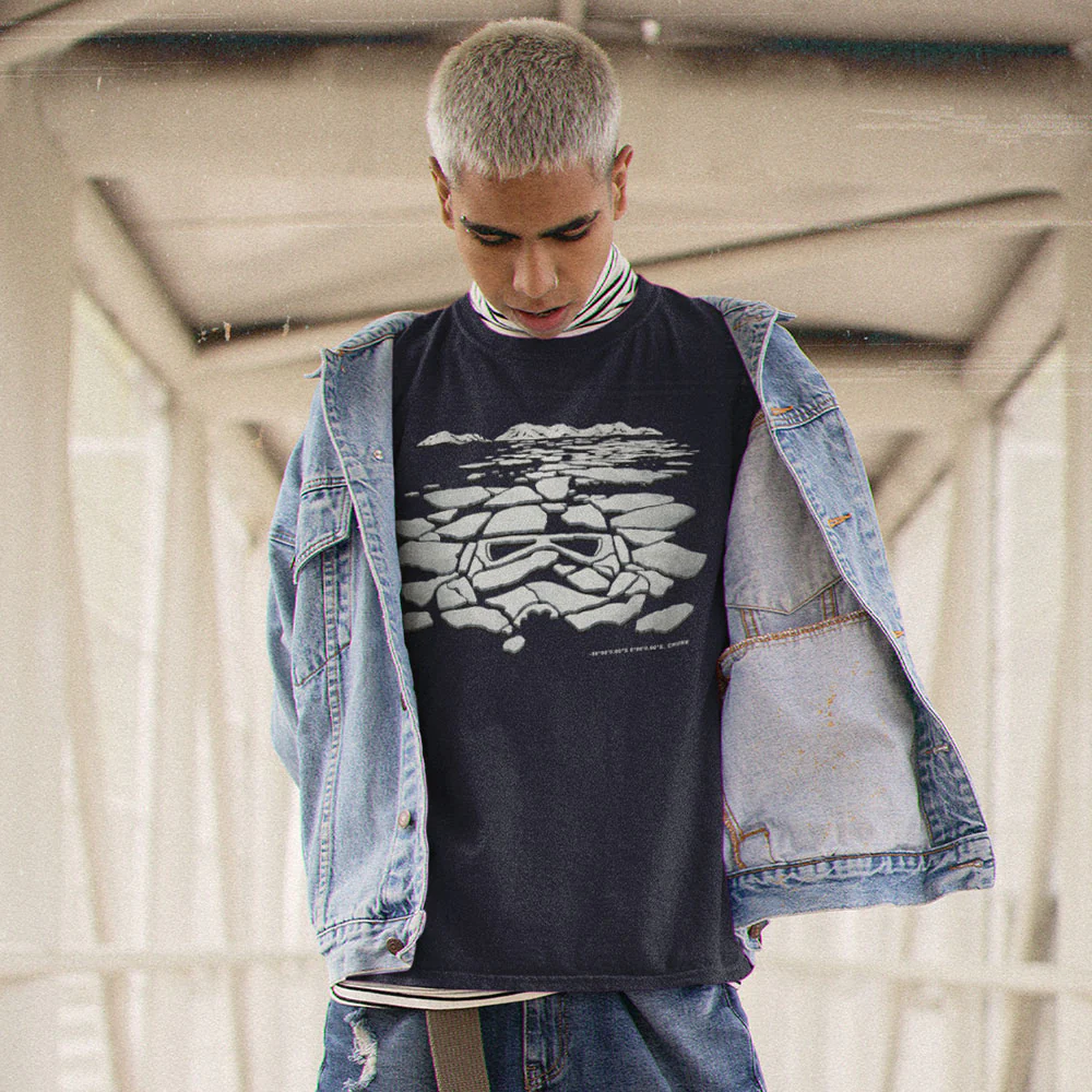 Dark Side Warming Navy T-Shirt - Image 2