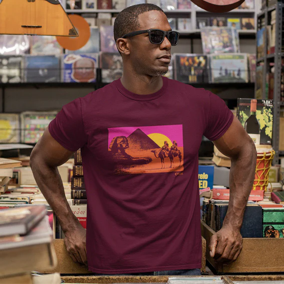Dark Sphinx Burgundy T-Shirt - Image 2