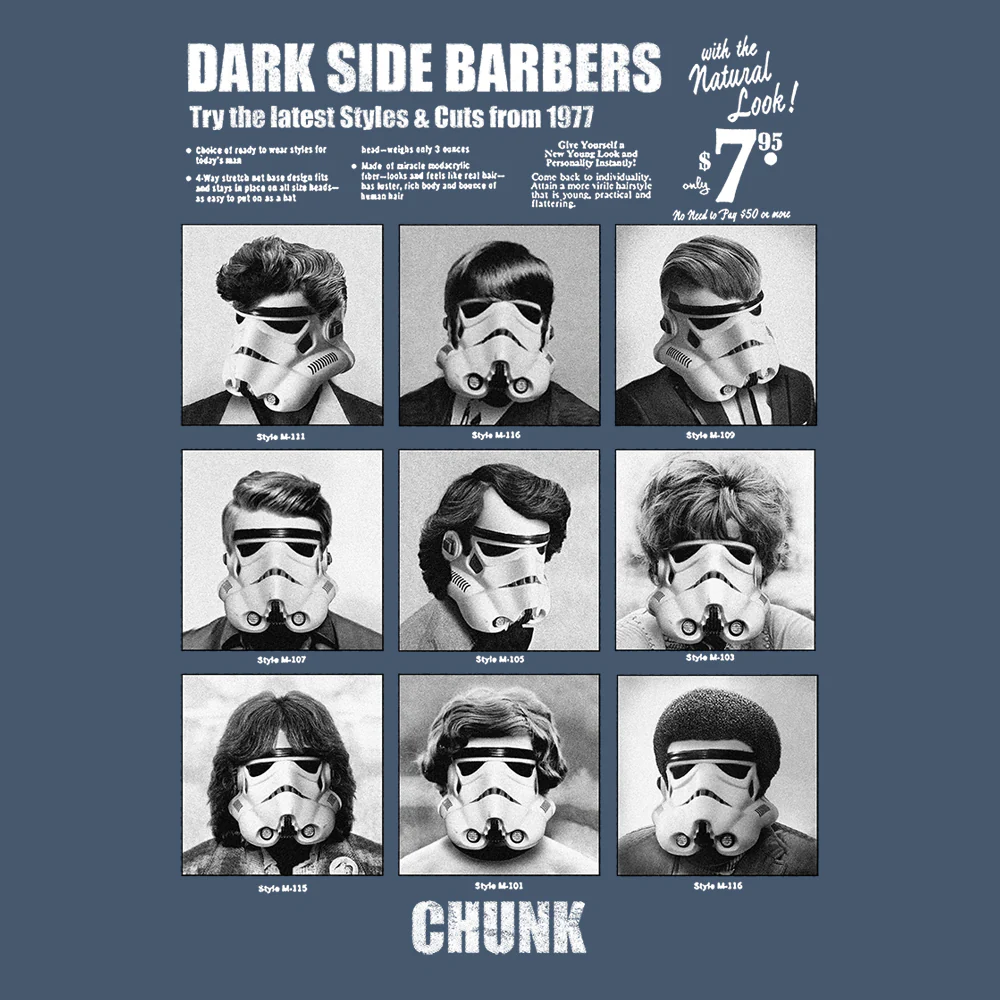 Darkside Barbers Faded Denim T-Shirt - Image 3