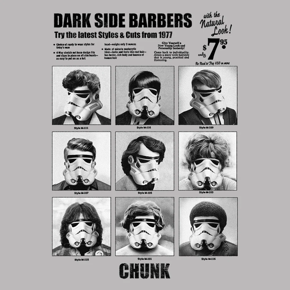 Darkside Barbers Light Grey T-Shirt - Image 3