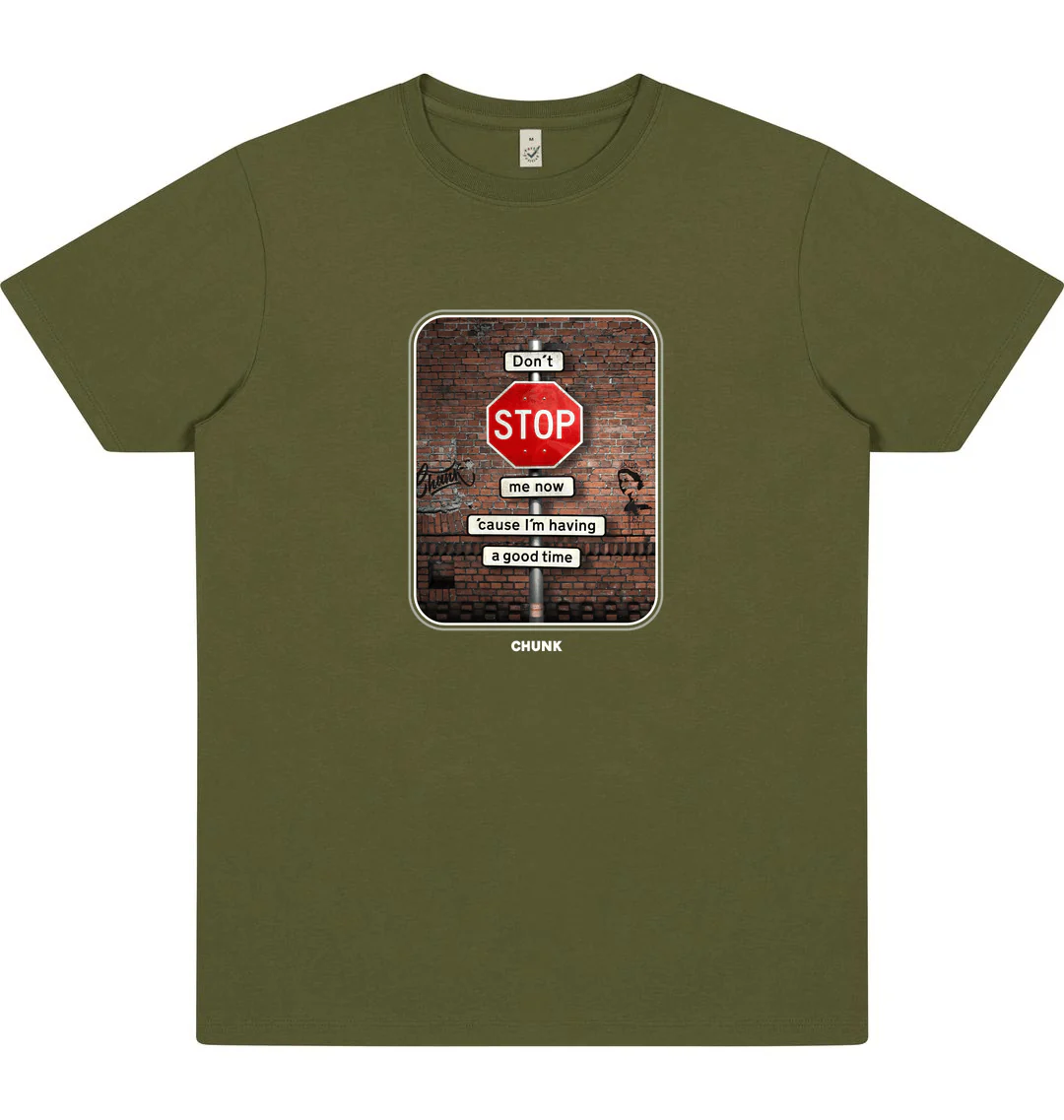 Don't Stop Me Now Forest Green T-Shirt - Image 3