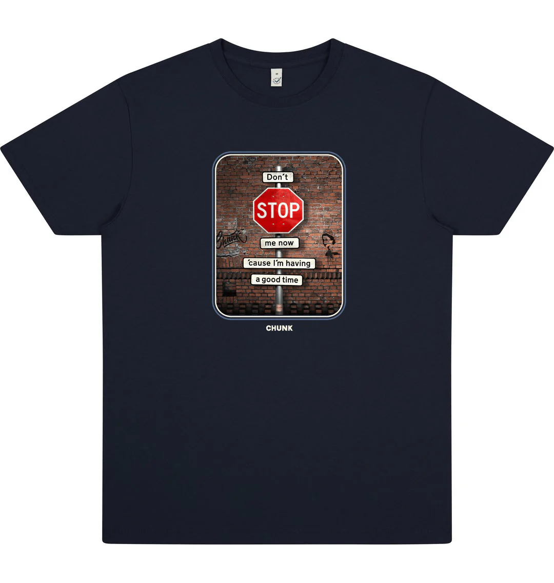 Don't Stop Me Now Navy T-Shirt - Image 3