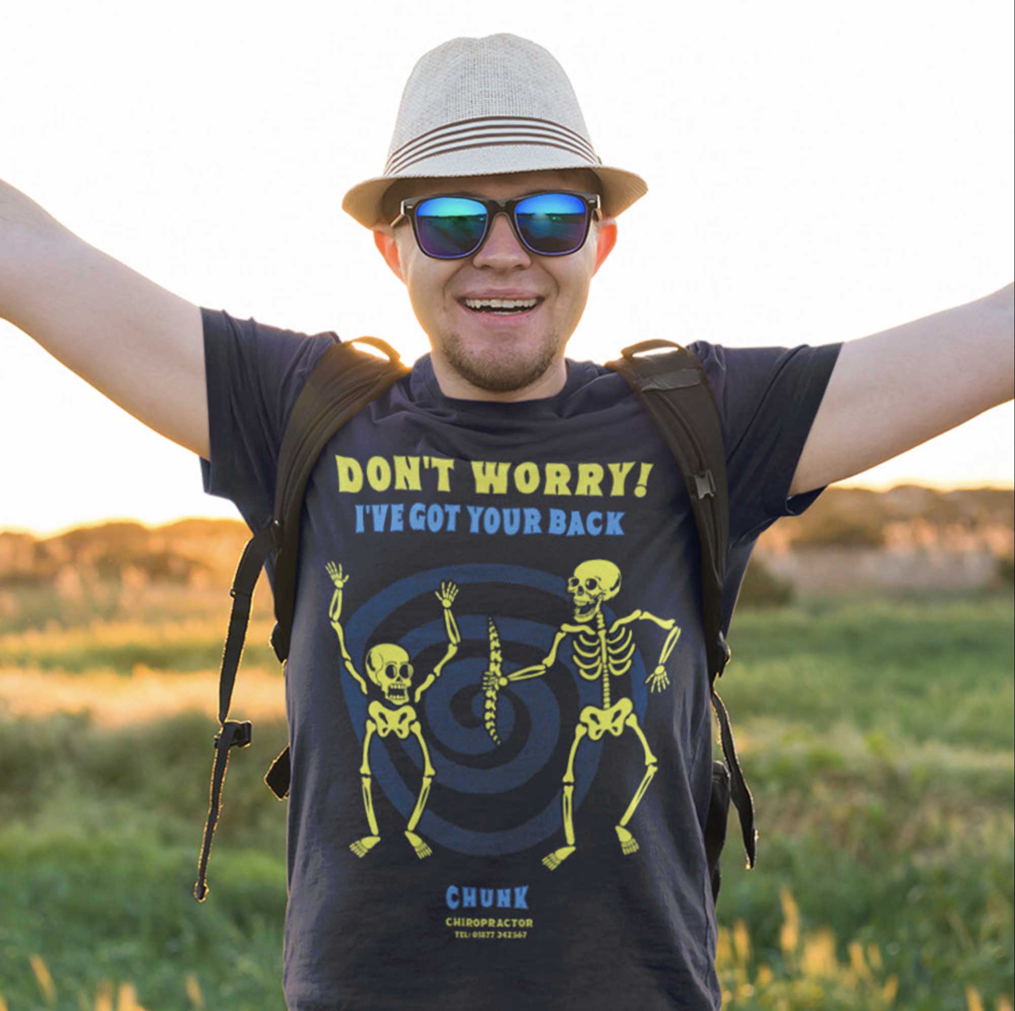 Don't Worry Ink Grey T-Shirt - Image 2