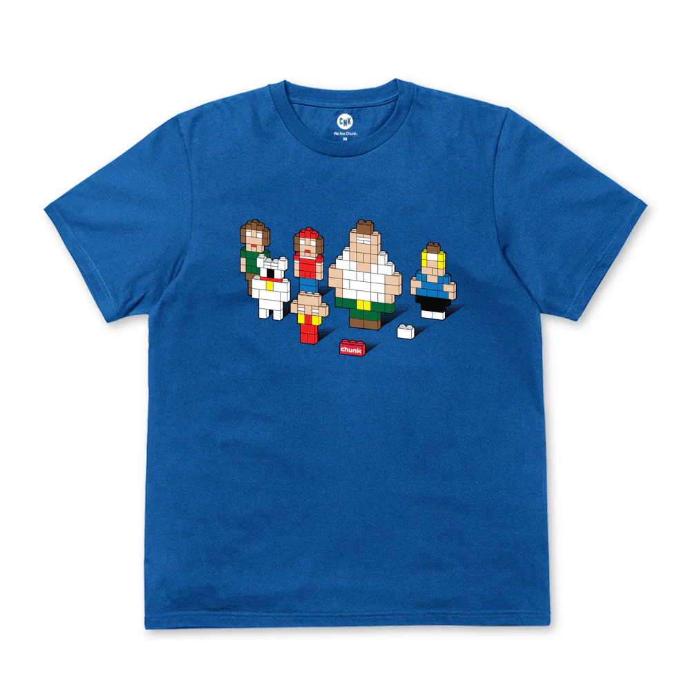 Dysfunctional Bricks Bright Blue T-Shirt