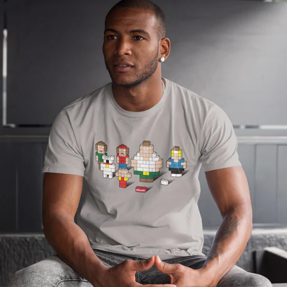 Dysfunctional Bricks Light Grey T-Shirt - Image 2