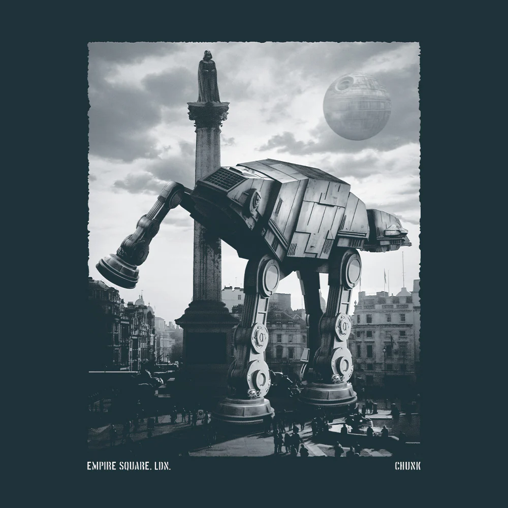 Empire Square Denim Blue T-Shirt - Image 3
