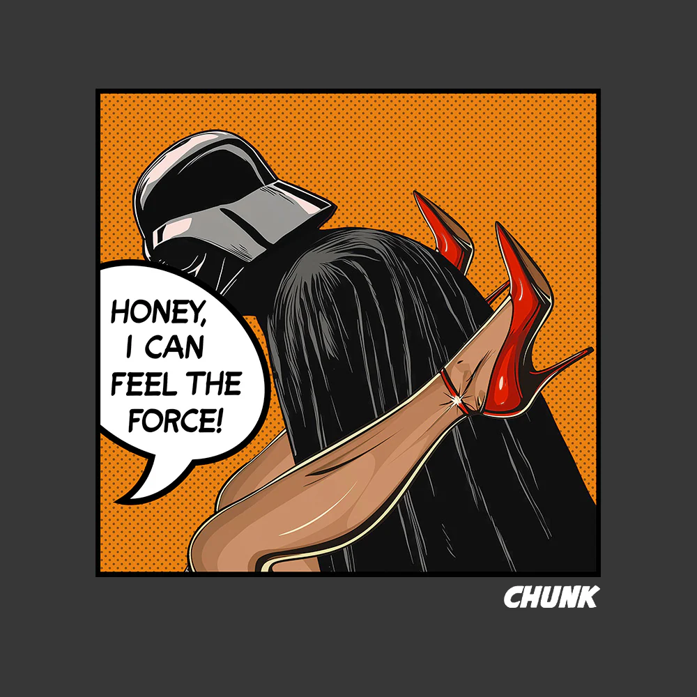 Feel The Force Faded Dark Grey T-Shirt - Image 2