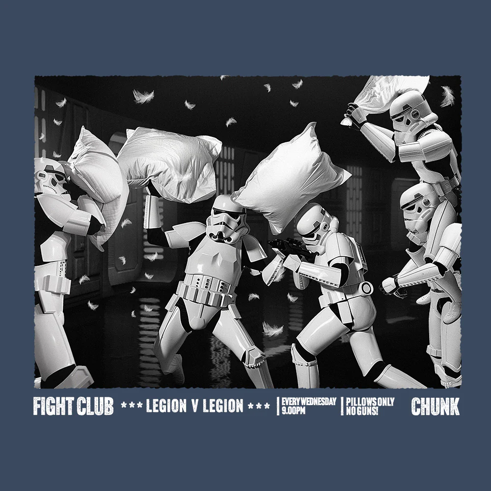 Fight Club Faded Denim T-Shirt - Image 3