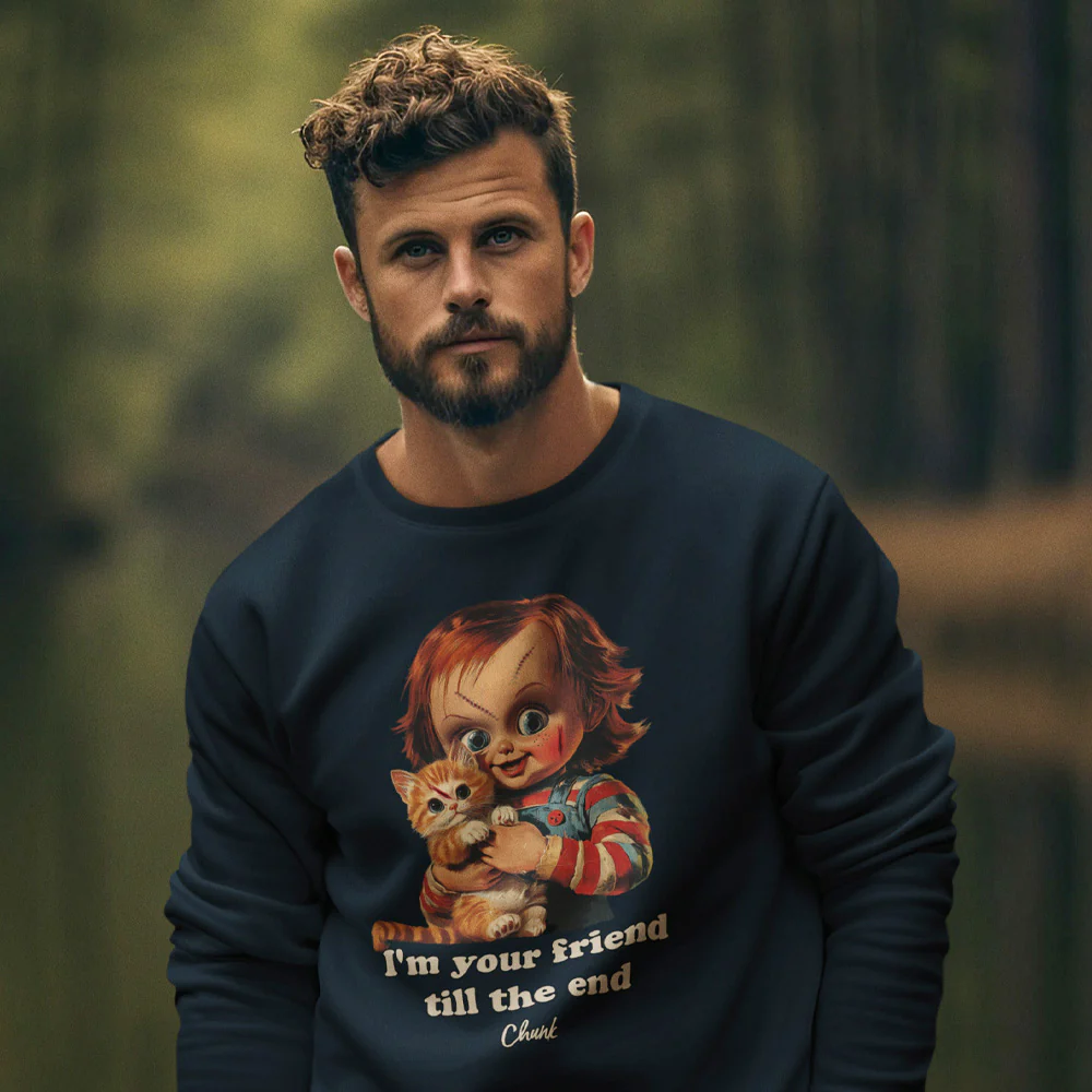 Friend Till The End Navy Sweatshirt - Image 2