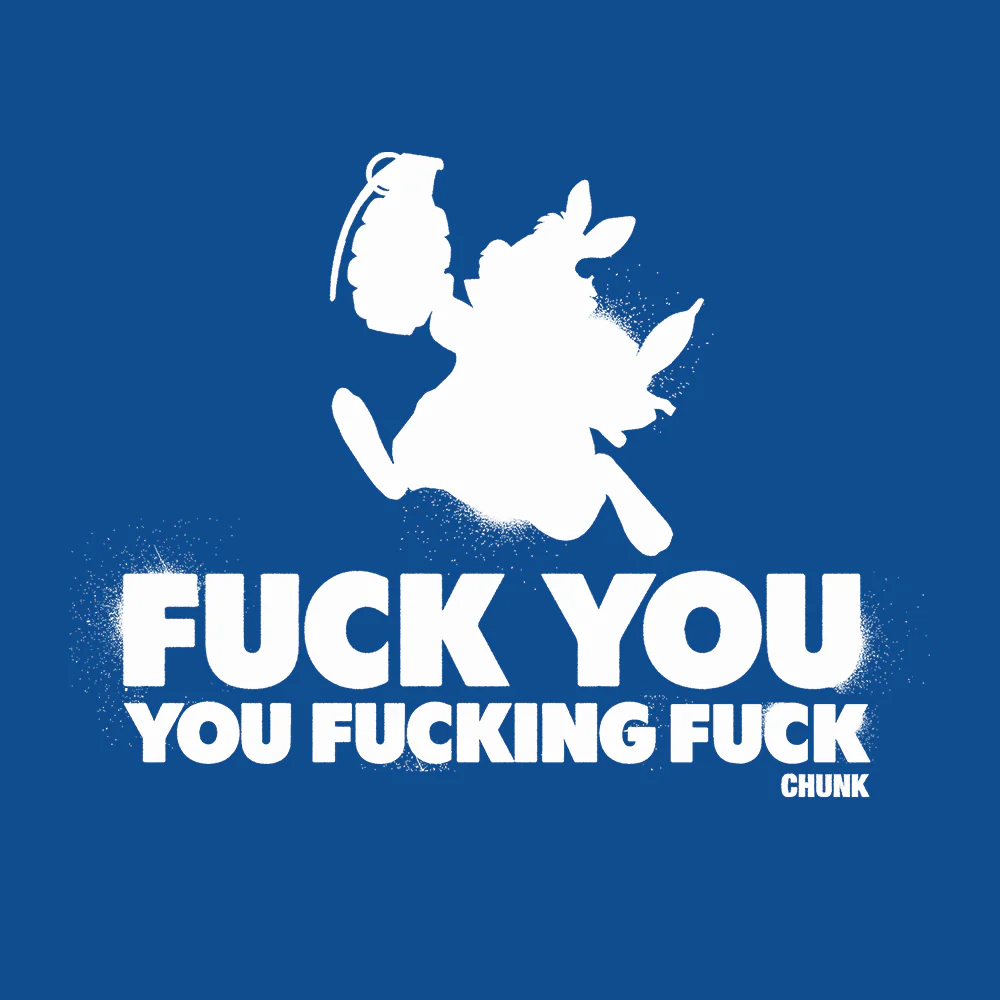 Fuck You Bright Blue T-Shirt - Image 3
