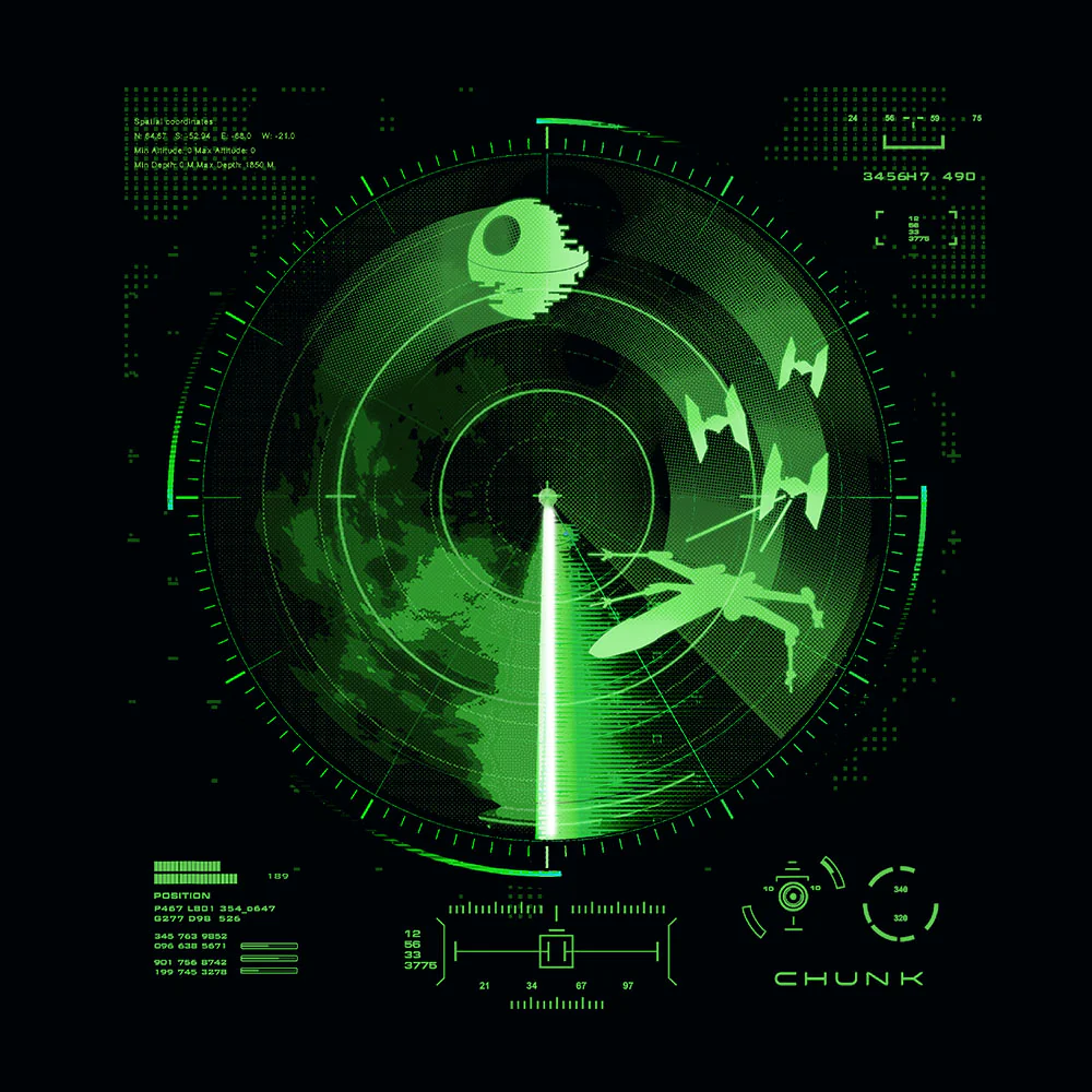 Galactic Radar Black T-Shirt - Image 3