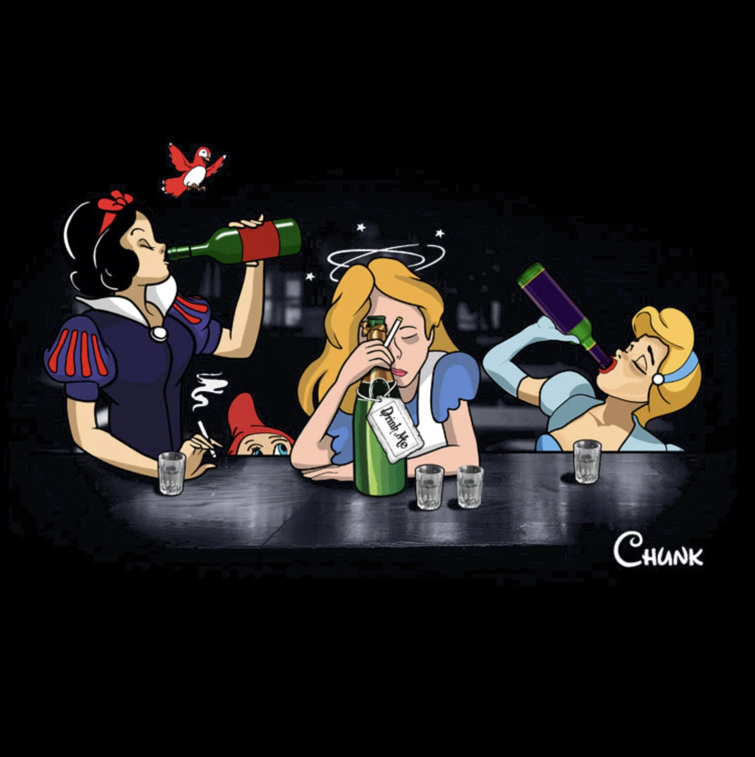 Girls Night Out Black T-Shirt - Image 3