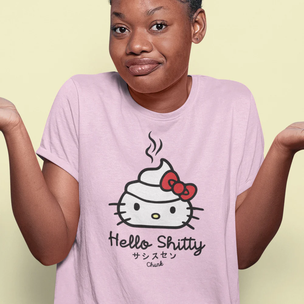 Hello Shitty Pink T-Shirt - Image 2