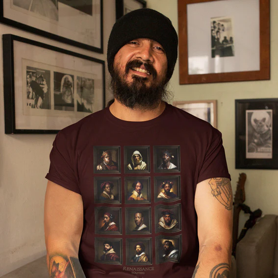 Hip Hop Masters Burgundy T-Shirt - Image 2