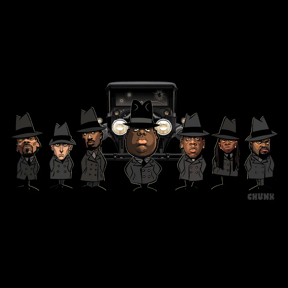 Hip Hop Mob Black T-Shirt - Image 2