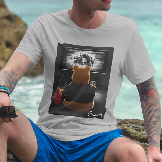 Honey Channel Light Grey T-Shirt - Image 2