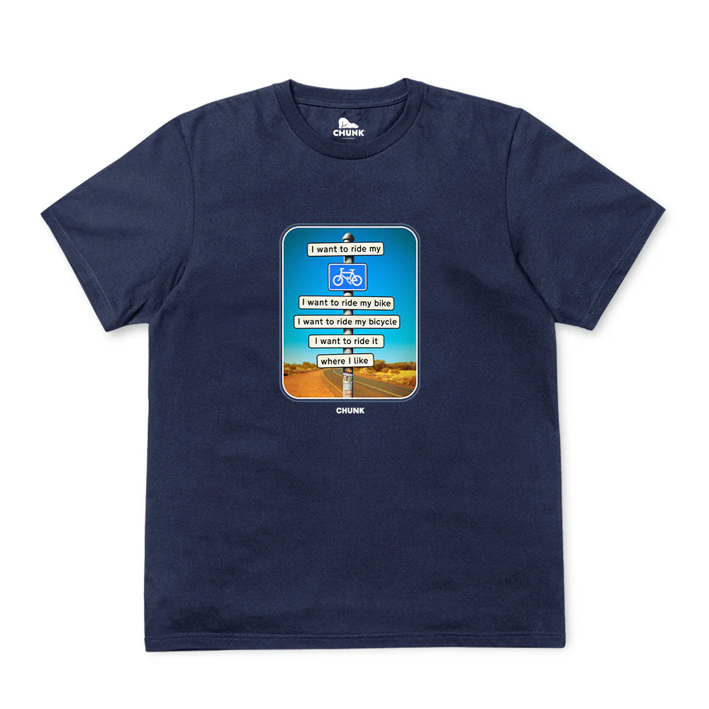 I Want To Ride My Bicycle Navy T-Shirt