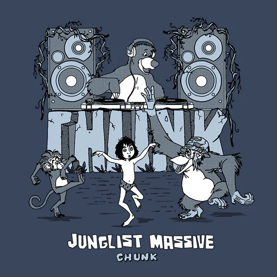 Jungle Massive Faded Denim T-Shirt - Image 3
