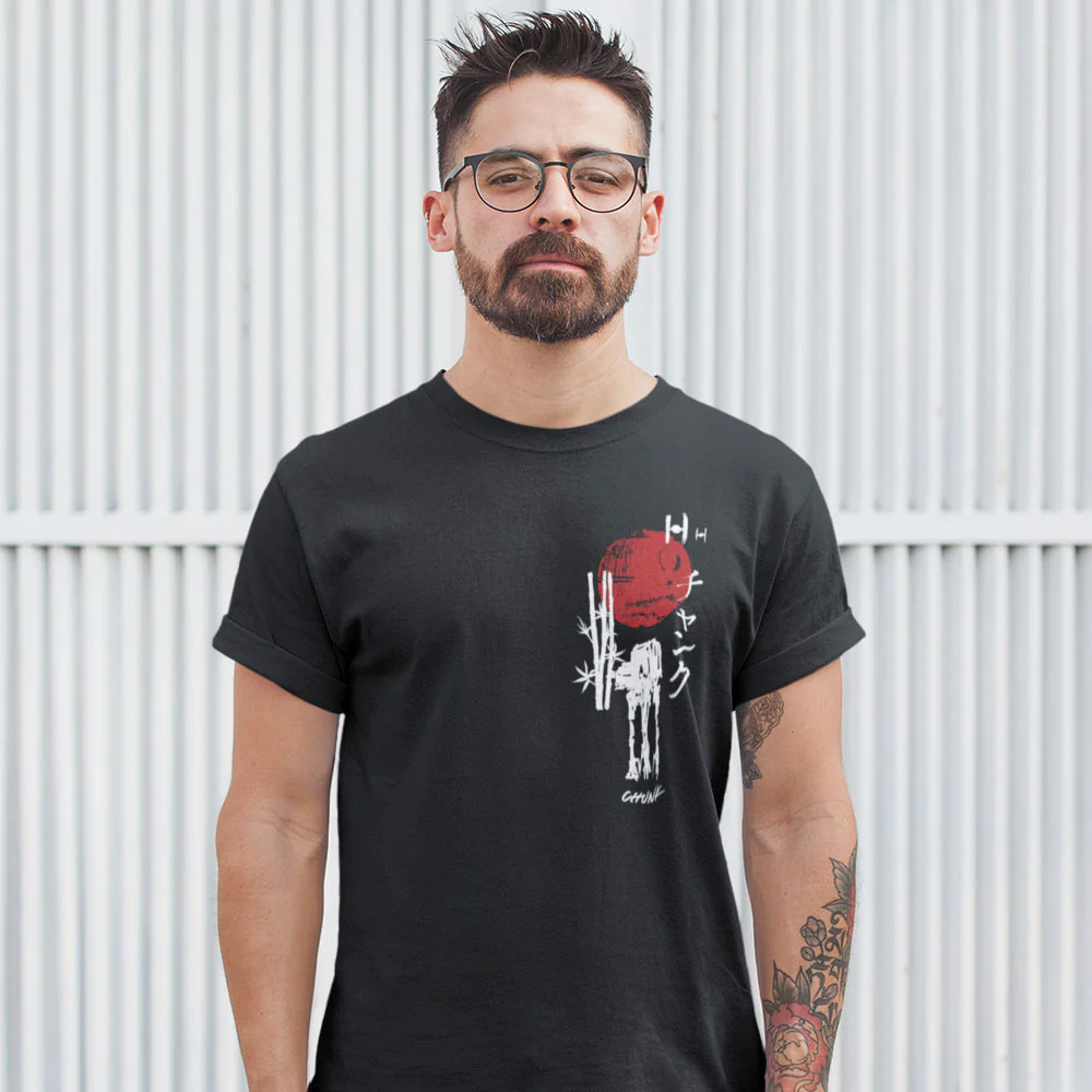 Kanji Star Black T-Shirt - Image 2