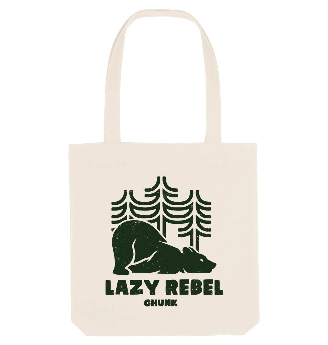 Lazy Rebel Natural Tote Bag - Image 3