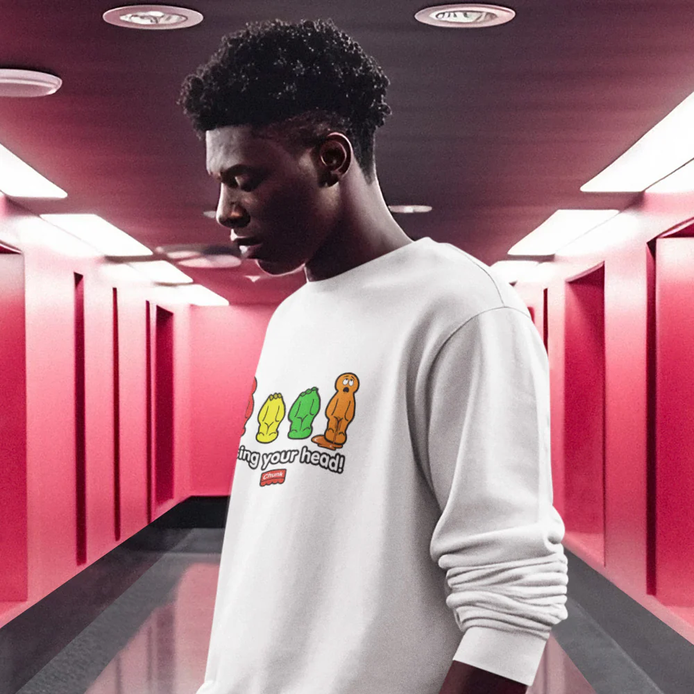 Losing Your Head White Sweatshirt - Image 2