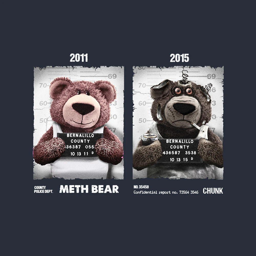 Meth Bear Navy Hoodie - Image 2