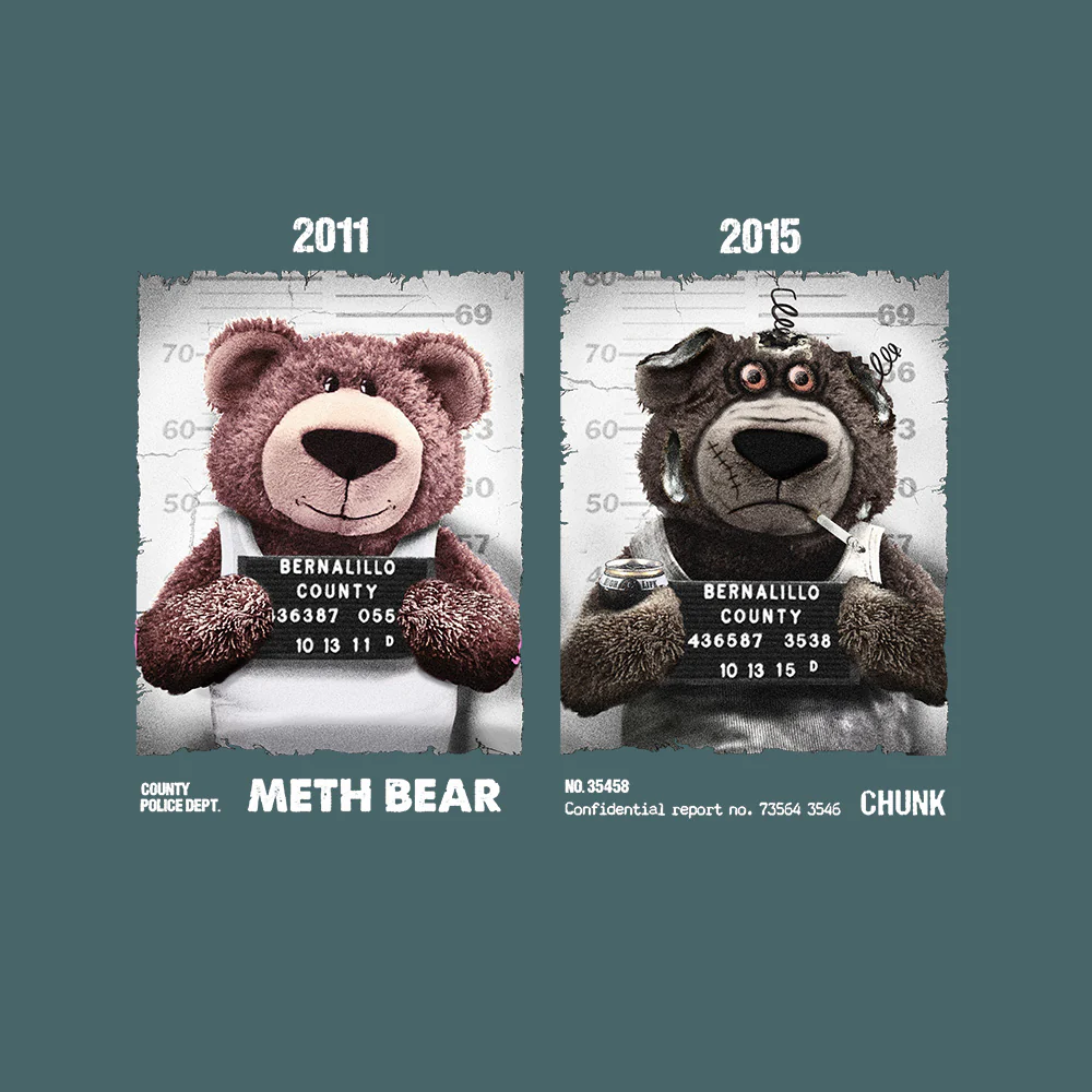 Meth Bear Blue Dusk T-Shirt - Image 3