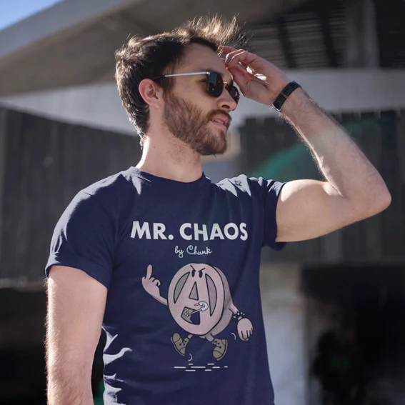 Mr. Chaos Navy T-Shirt - Image 2