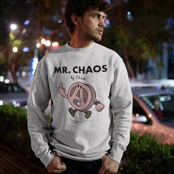 Mr. Chaos Grey Marl Sweatshirt - Image 2