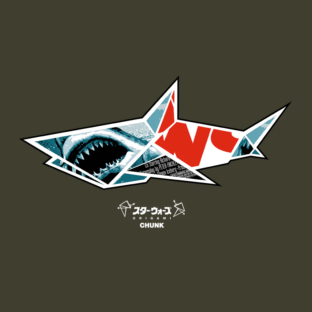 Origami Shark Forest Green T-Shirt - Image 3