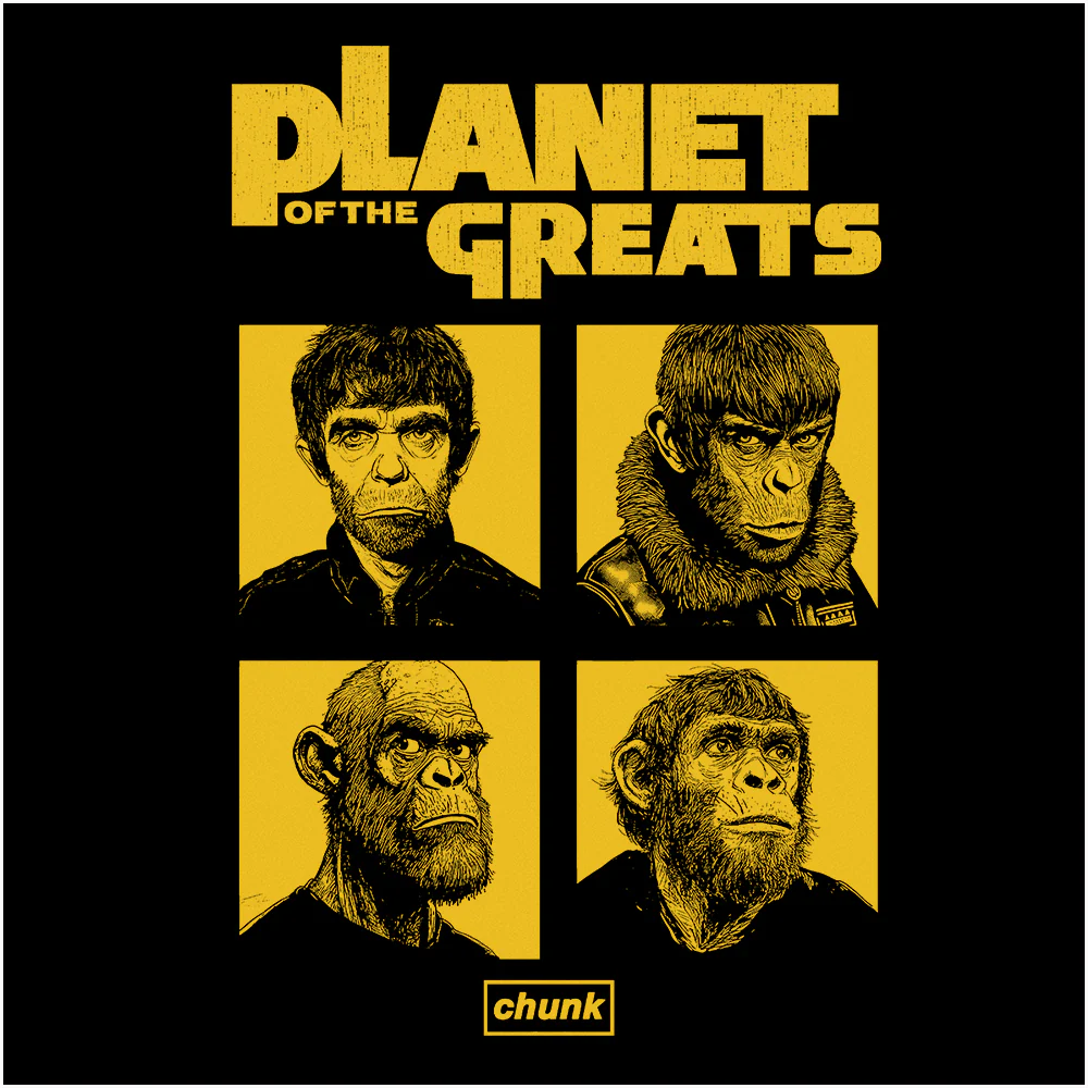Planet Of The Greats Black T-Shirt - Image 2