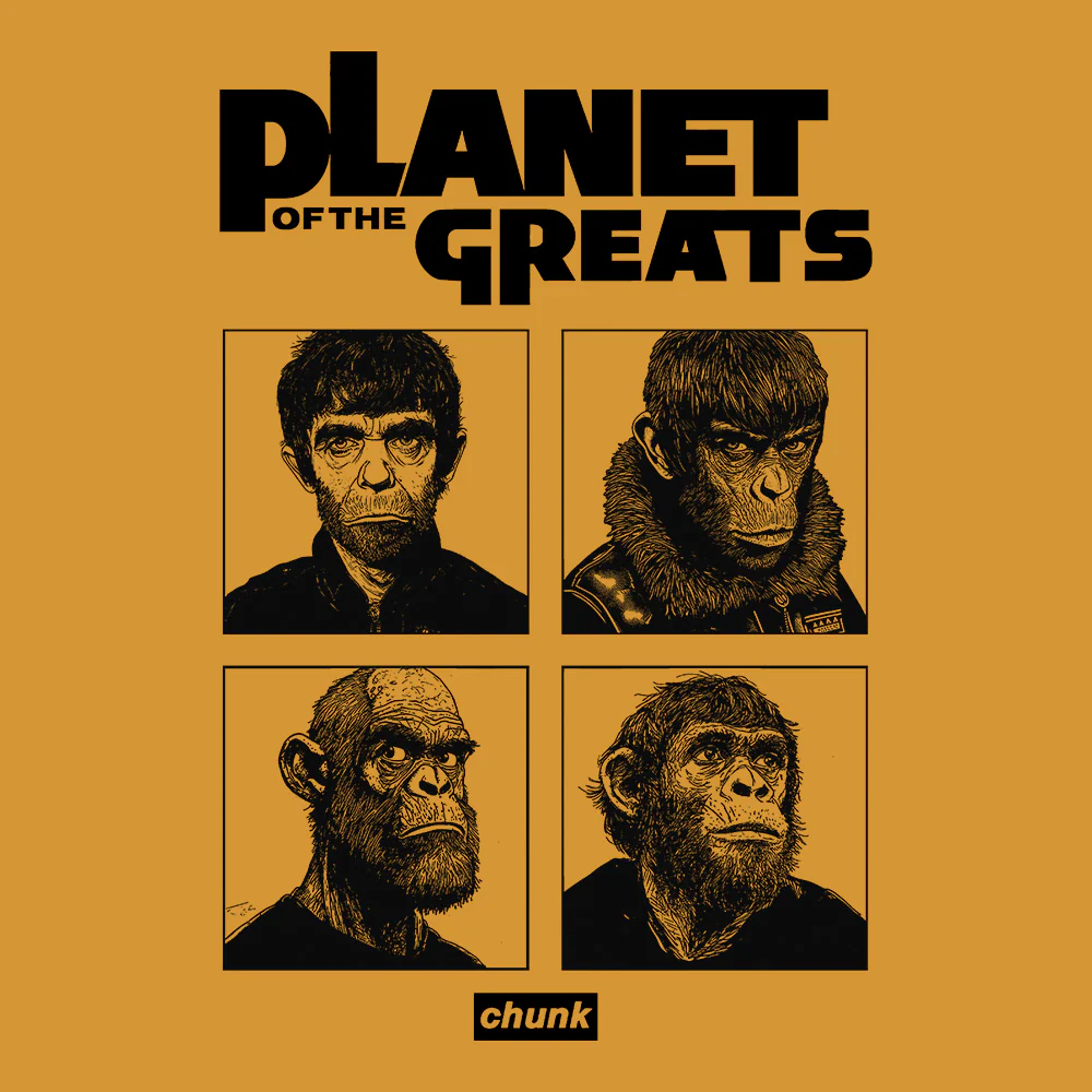 Planet Of the Greats Faded Mustard Sweatshirt - Image 2