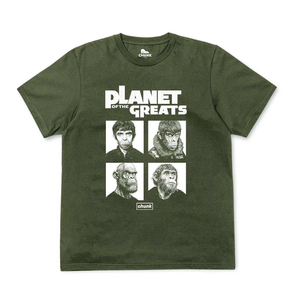 Planet Of the Greats Khaki T-Shirt