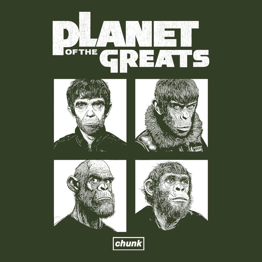 Planet Of the Greats Khaki T-Shirt - Image 2