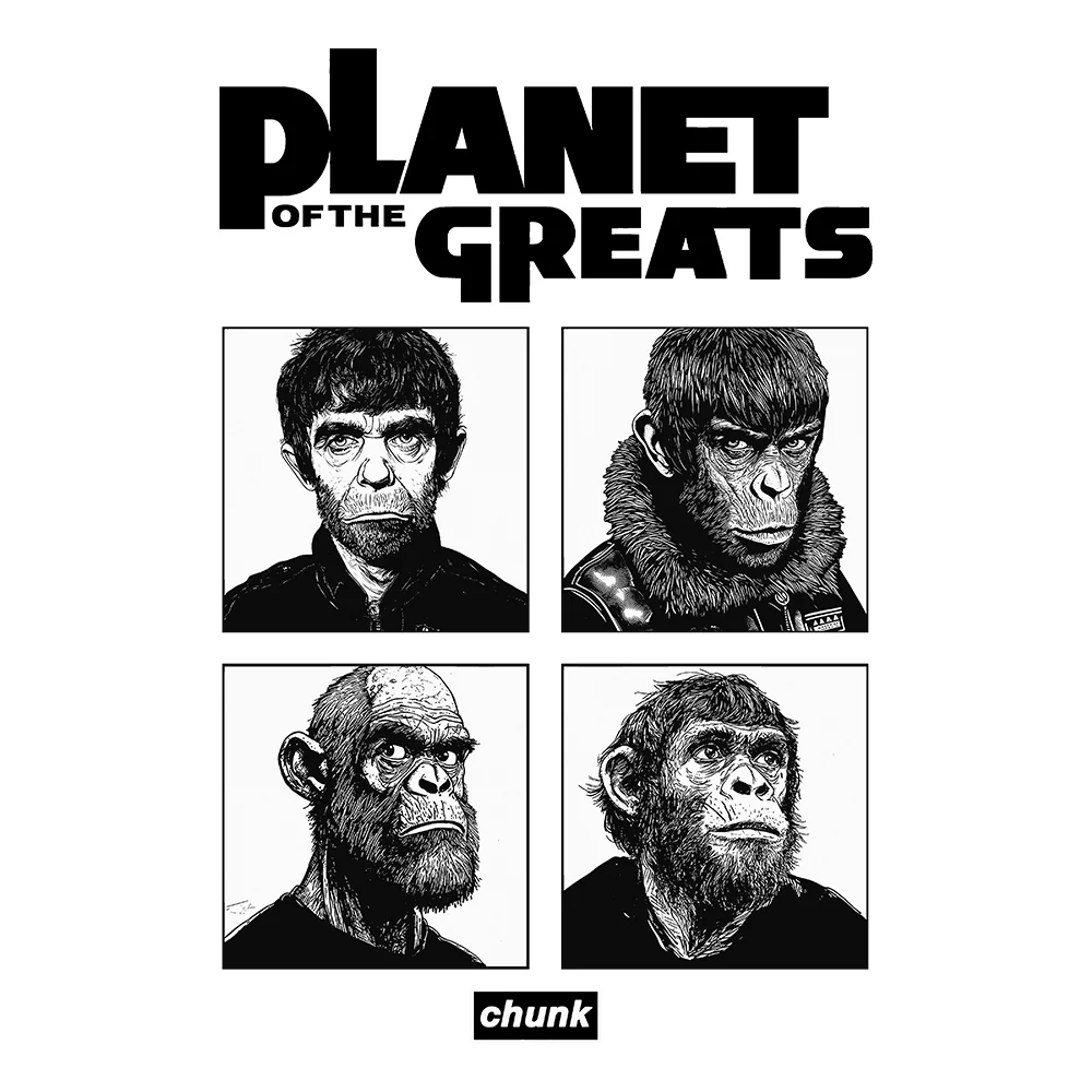 Planet Of The Greats White T-Shirt - Image 2