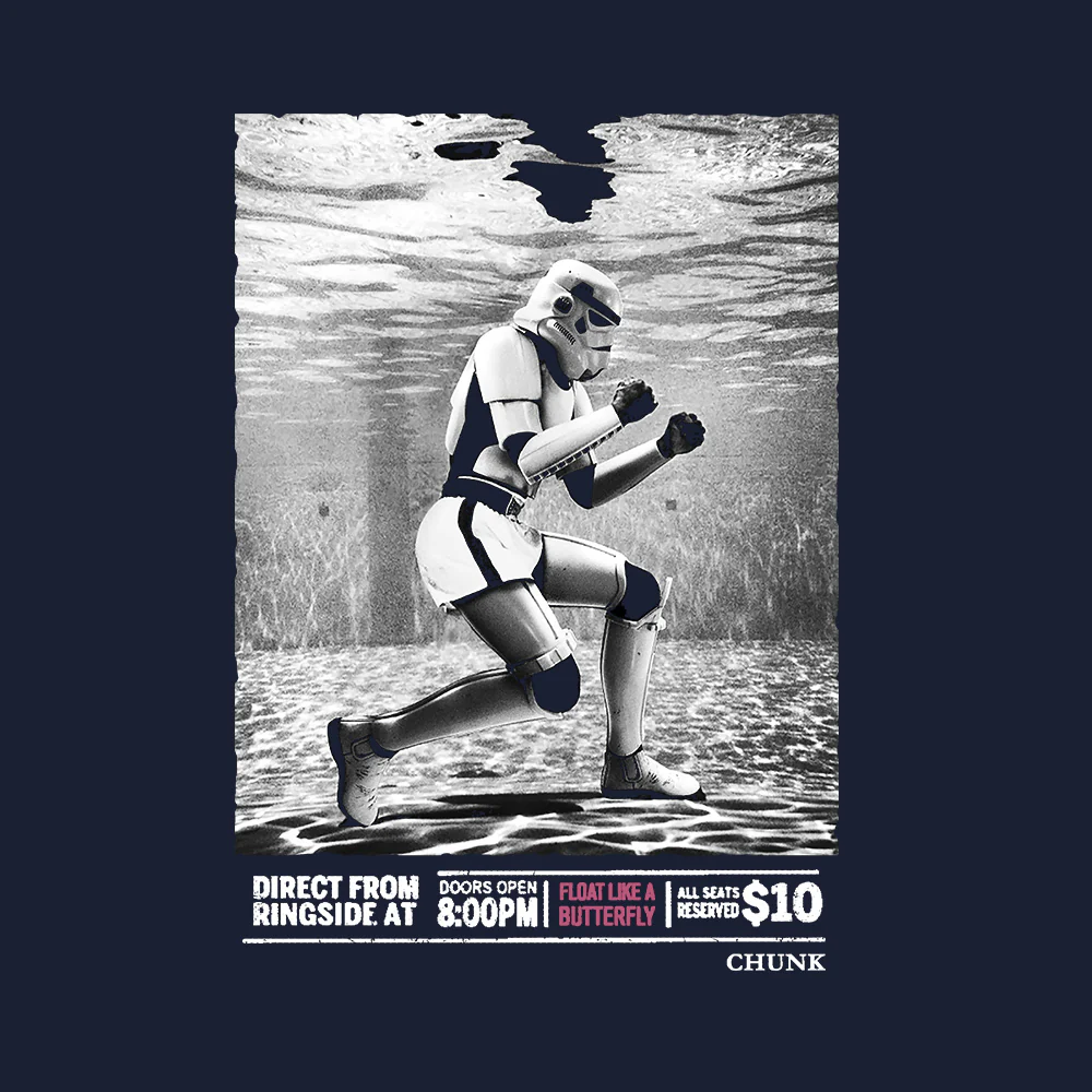 Pool Icon French Navy T-Shirt - Image 2